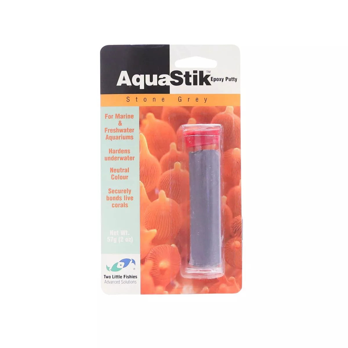 Two Little Fishes AquaStik Underwater Epoxy Putty - Stone Grey