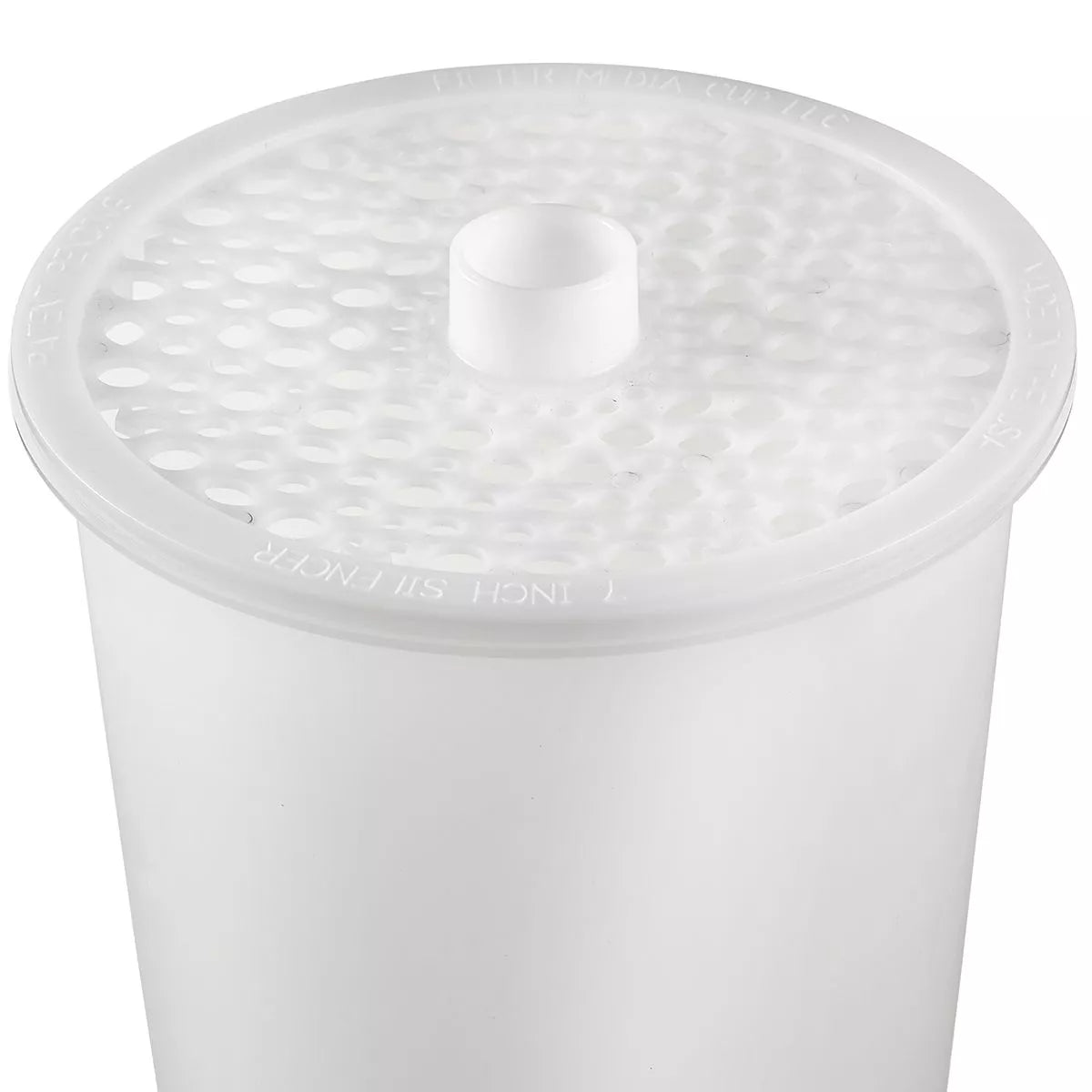 Filter Media Cup Silencer (Lid Only) - Sea Foam White - 7 inch - Media Cup