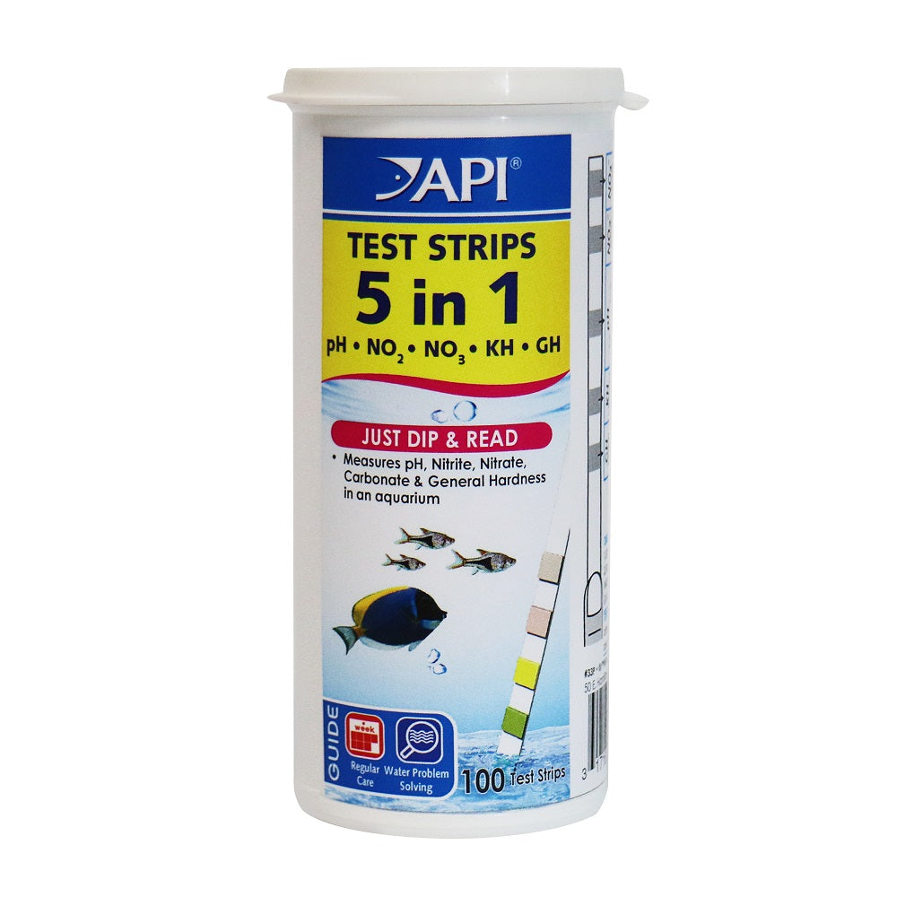 API 5-in-1 Aquarium Test Strips 100ct