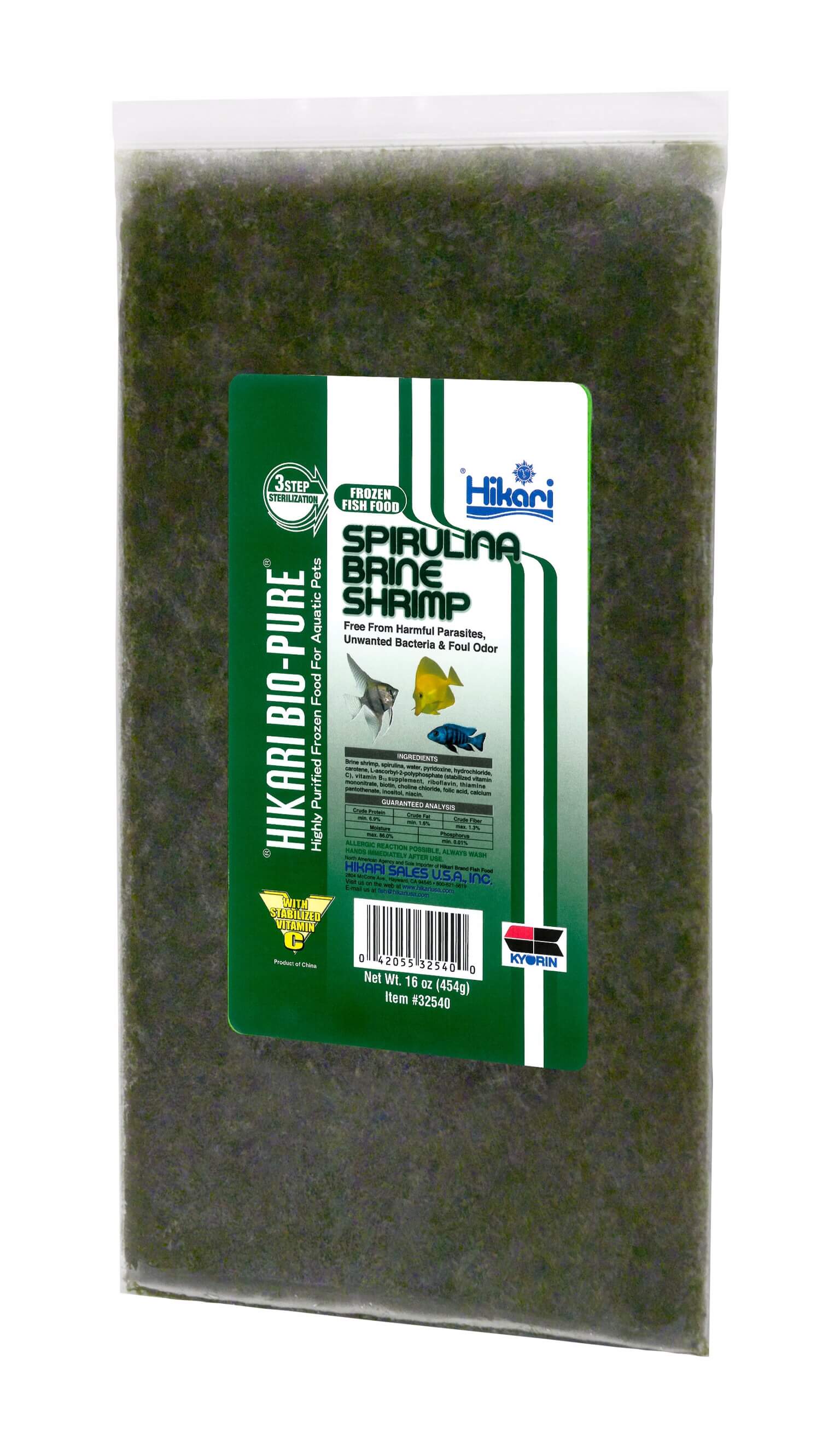 Hikari Bio-Pure Spirulina Brine Shrimp 16oz (Flat Pack)