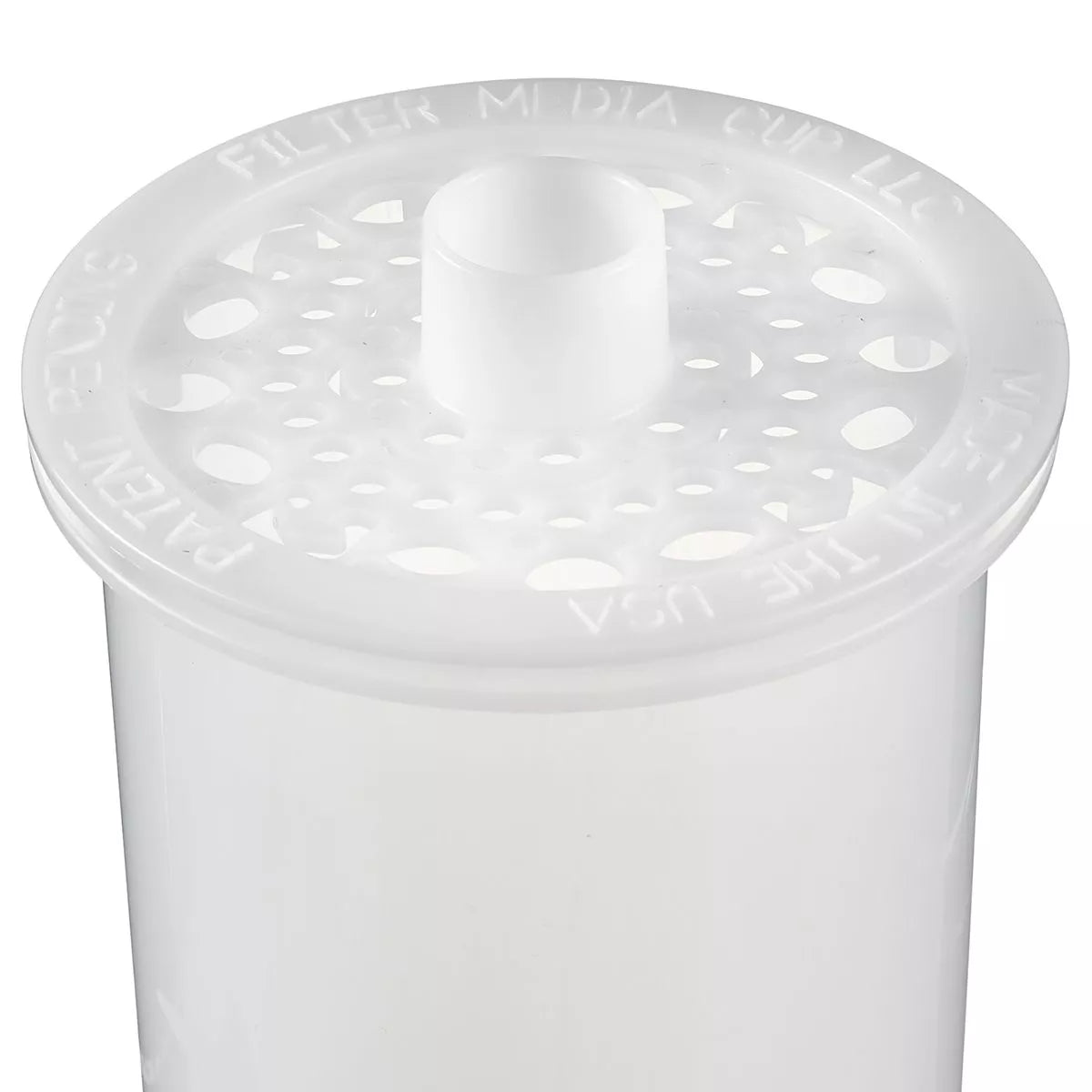 Filter Media Cup Silencer (Lid Only) - Sea Foam White - 4 inch - Media Cup