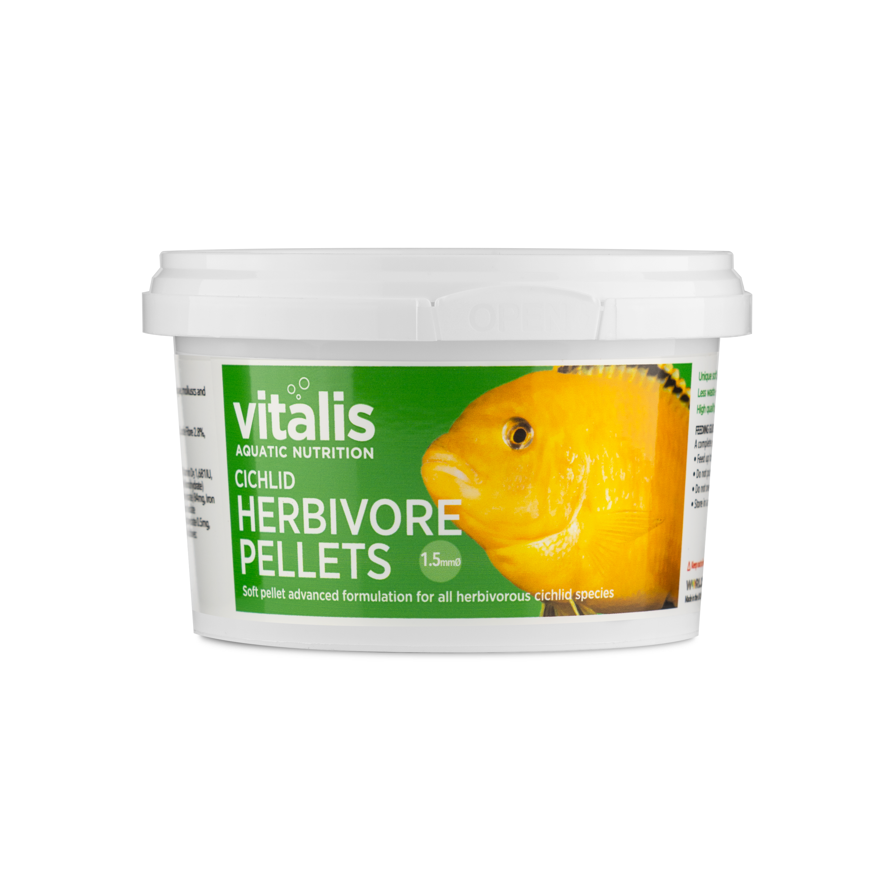 Fritz Vitalis Cichlid Herbivore Pellets 1.5mm 140 gm