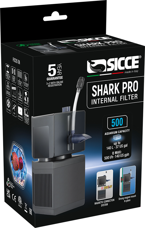 Sicce SHARK PRO 500 Internal Filter – 132 gph
