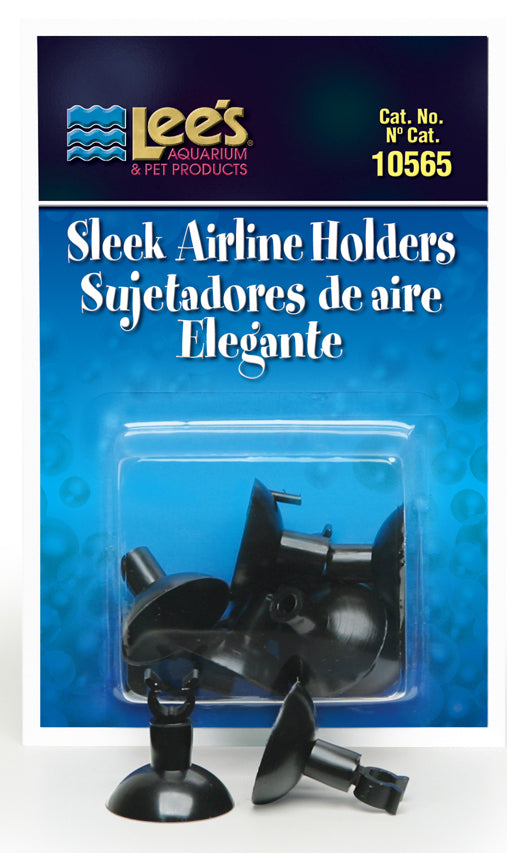 Lees Aquarium -  Sleek Airline Holder, 6/Blister Card Black