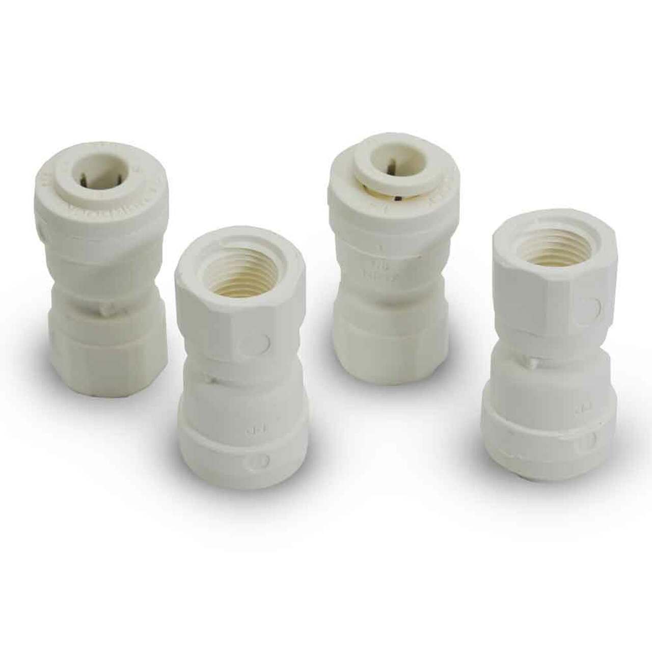 4 PACK - 1/4" x 1/8" nptf Female Adapter WHITE (Apex DOS Fitting)