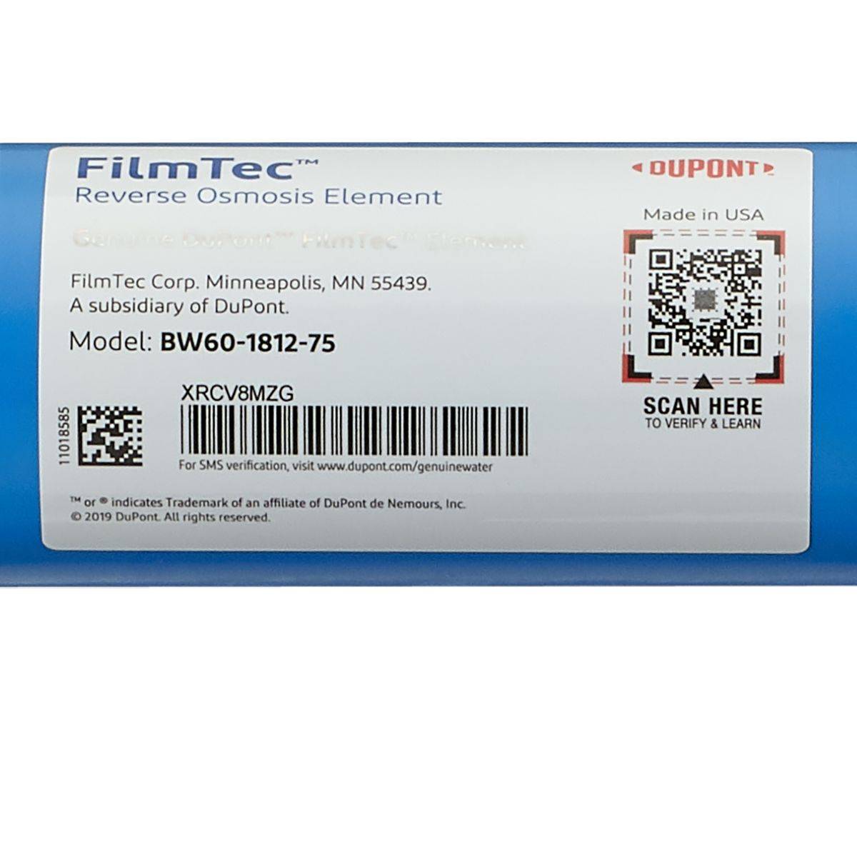 75 GPD Reverse Osmosis Membrane - Dow Filmtec