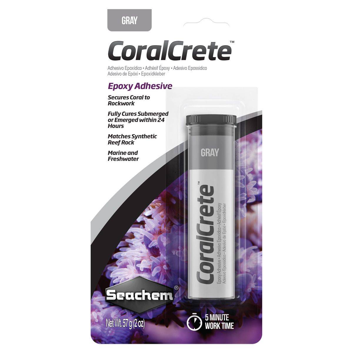 SeaChem CoralCrete - Gray Underwater Epoxy Putty - 2oz