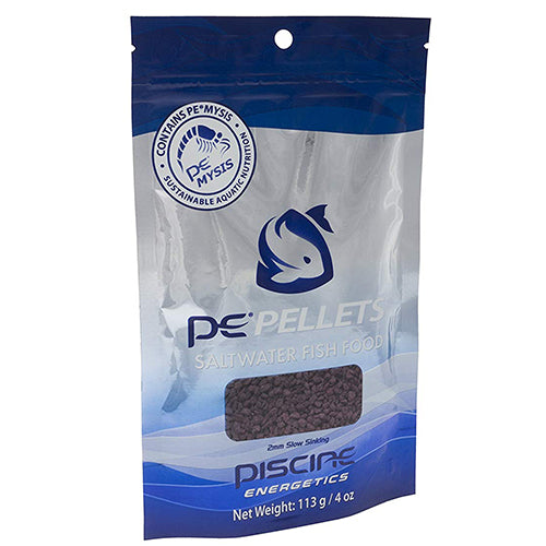 Piscine Energetics - PE Mysis 2mm Saltwater Pellets Fish Food - 4oz