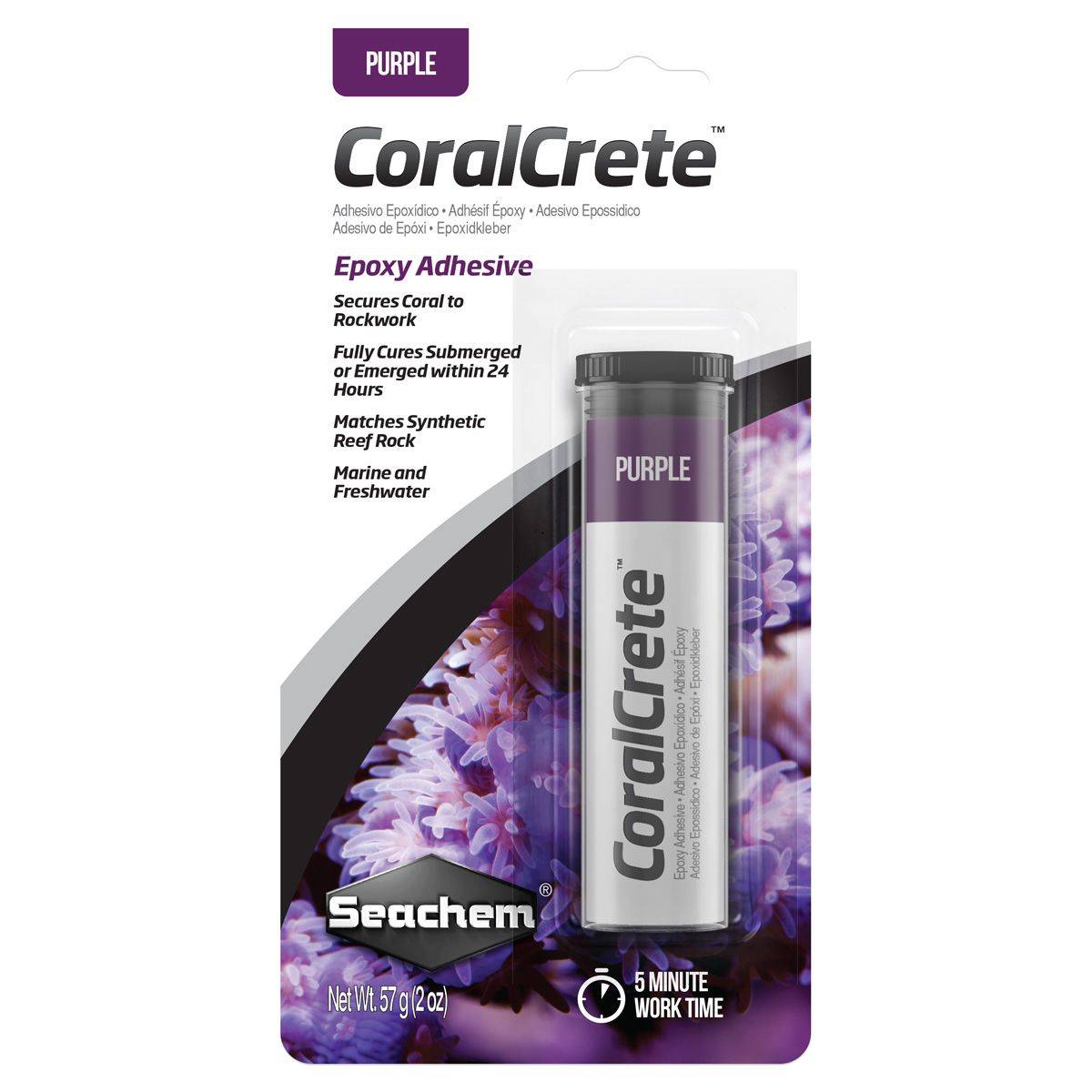 SeaChem CoralCrete - Purple Underwater Epoxy Putty - 2oz