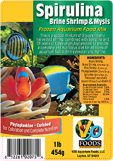 V2O Aquarium Spirulina Brine Shrimp & Mysis 200g