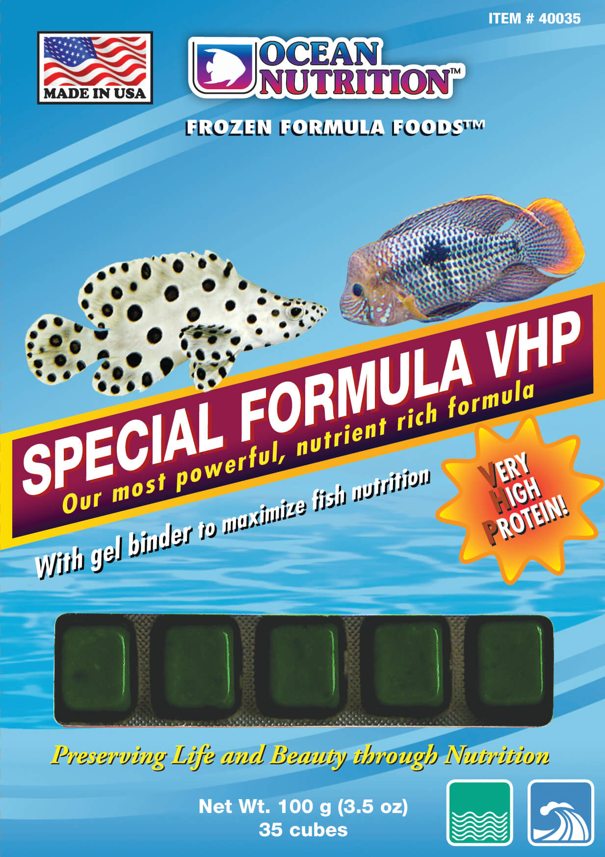 Ocean Nutrition Formula VHP Cube (Frozen) 3.5oz